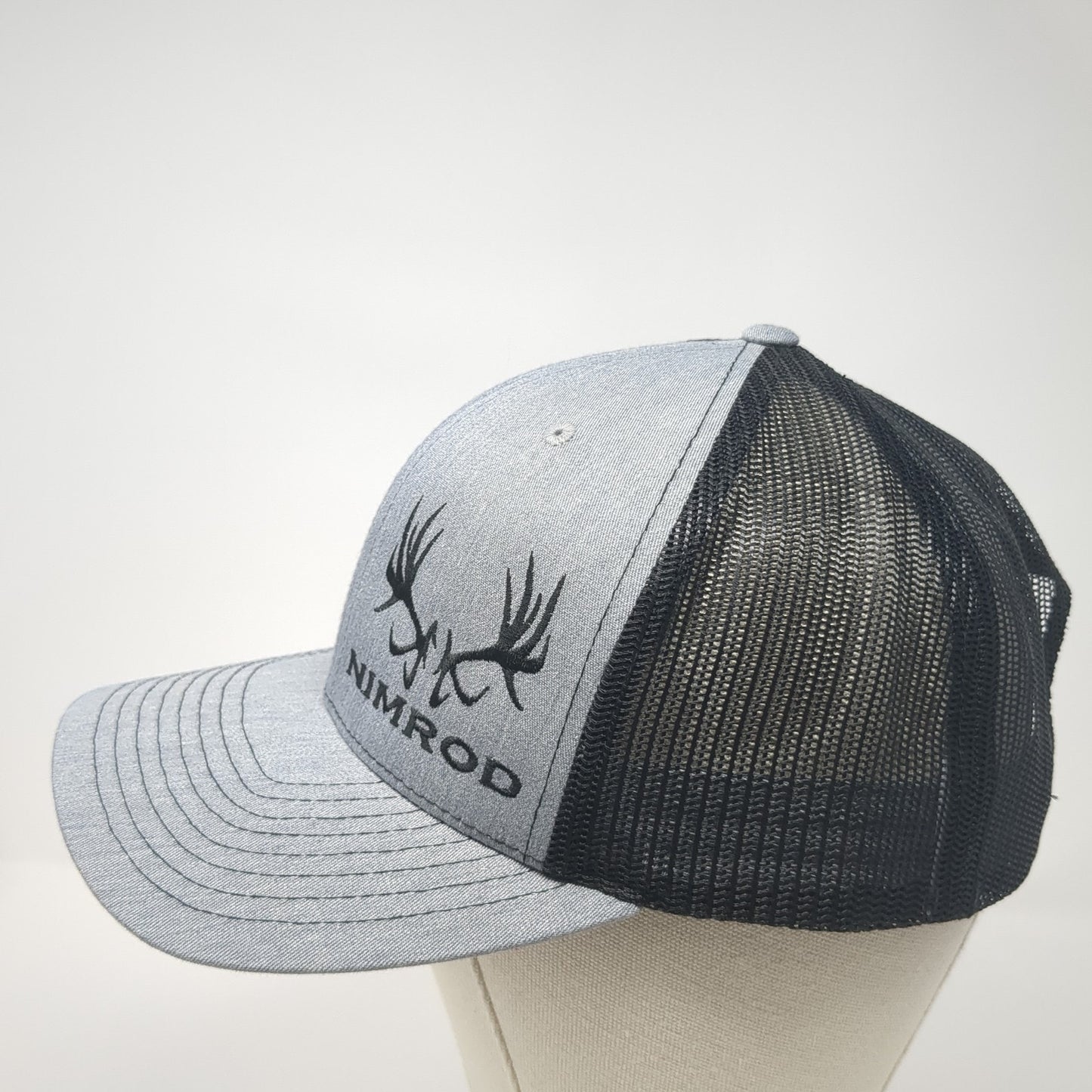 Nimrod Snapback Trucker Hat Gray One Size Adjustable Mesh Back Richardson