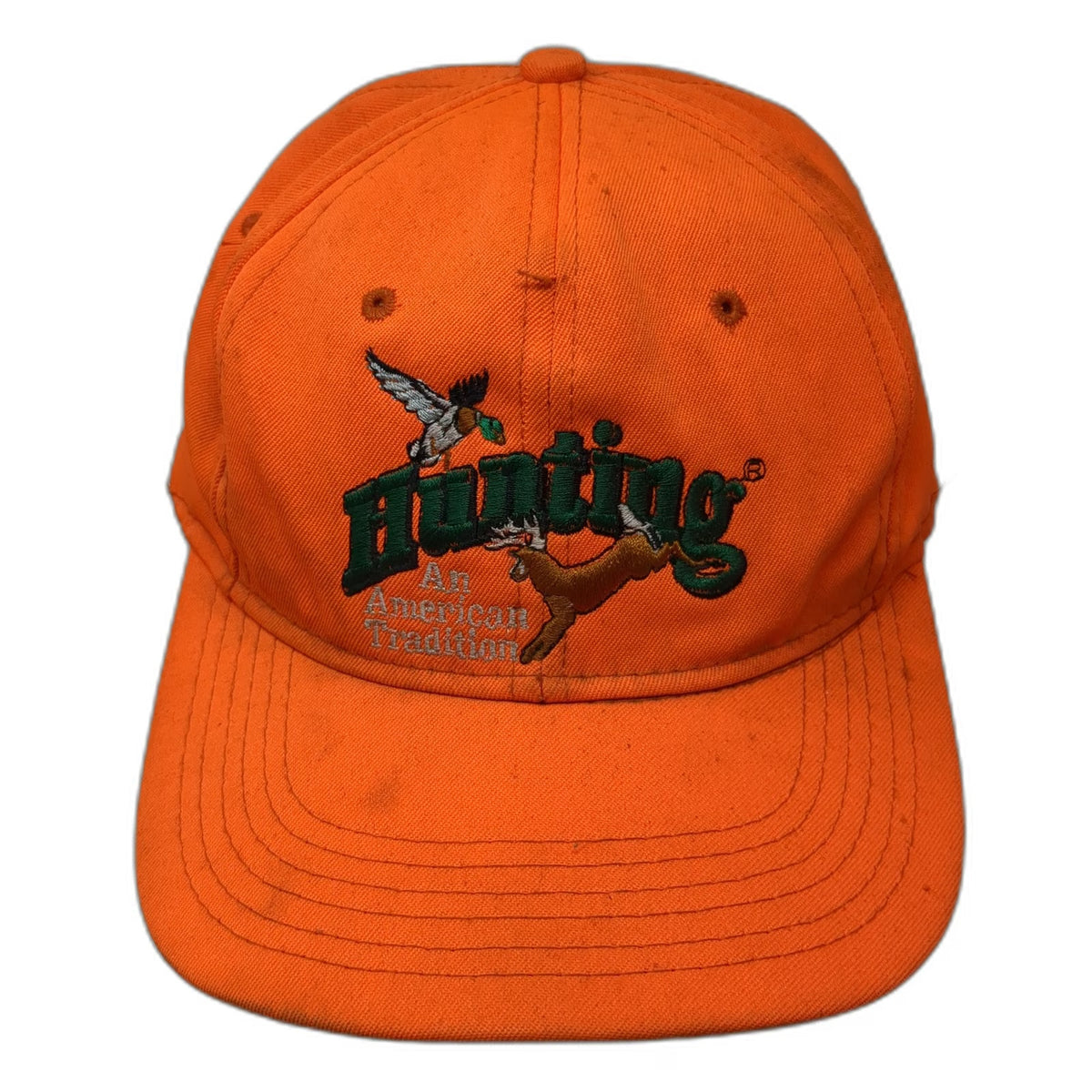 Outdoor Cap Snapback Orange Hat Hunting American Tradition Duck Deer Vintage
