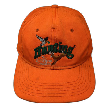 Outdoor Cap Snapback Orange Hat Hunting American Tradition Duck Deer Vintage