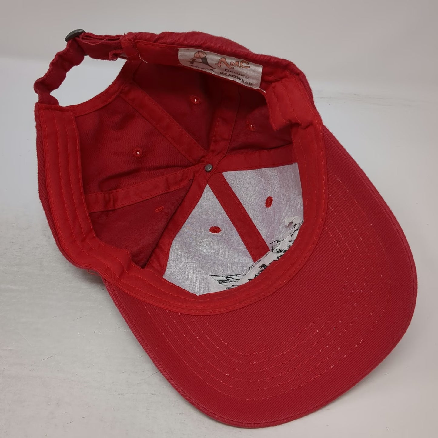 AMC Deluxe Headwear Baseball Cap Red One Size Strapback RFC Fabricators Logo Hat
