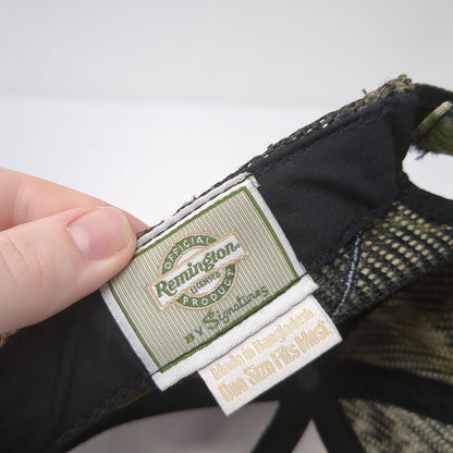 Remington Strapback Trucker Hat Camo One Size Adjustable Mesh Trim