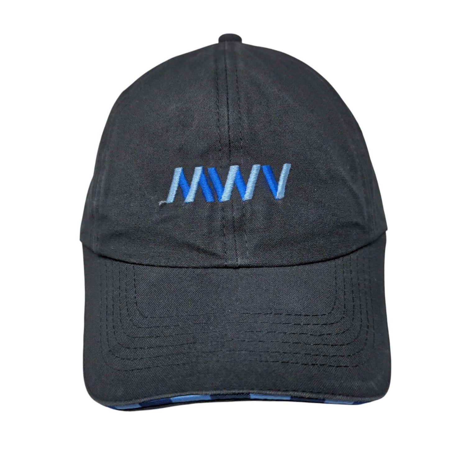MWV Strapback Hat Black One Size Adjustable Embroidered Vent Holes