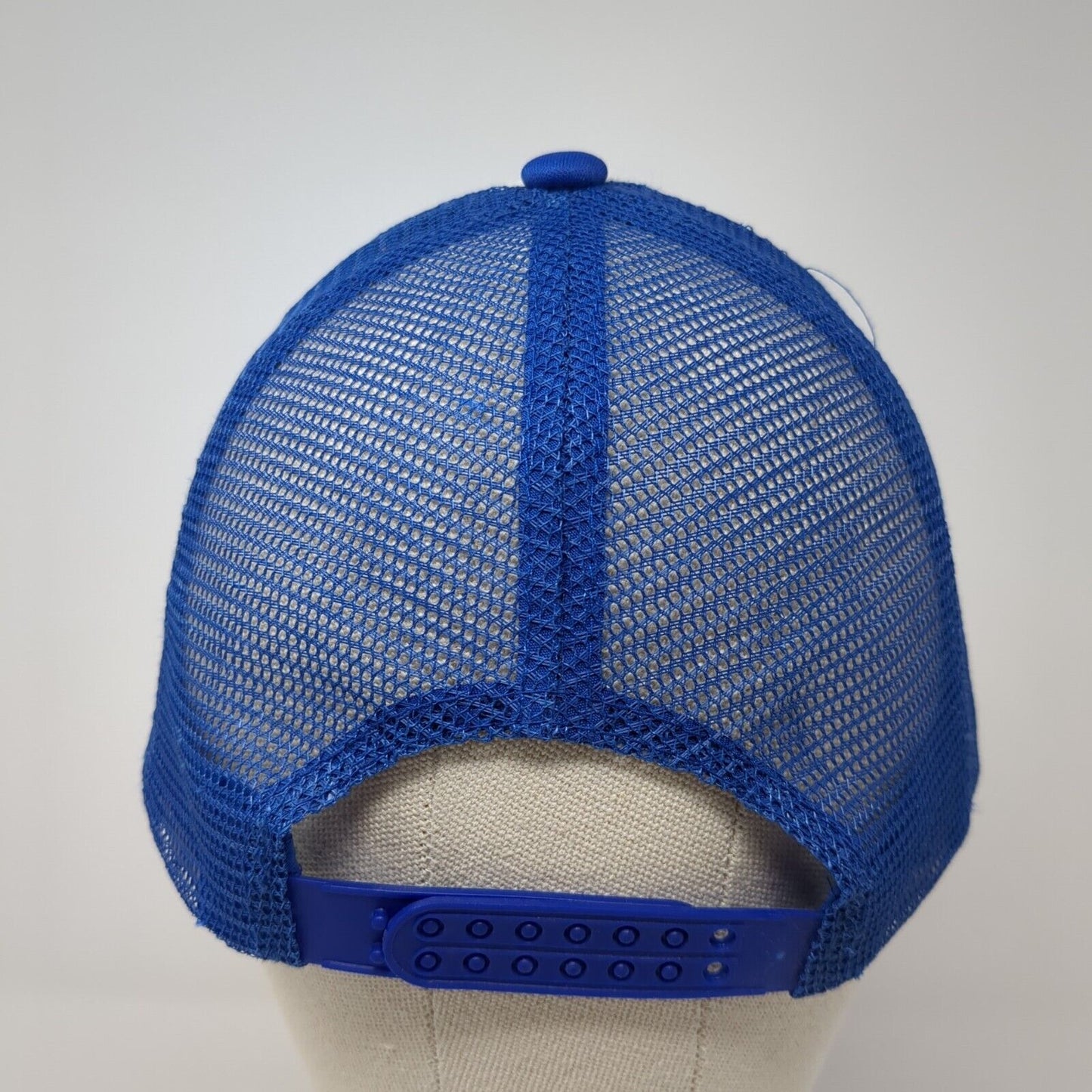 Living The Dream Snapback Trucker Hat Blue OS Adjustable Embroidered Mesh Back