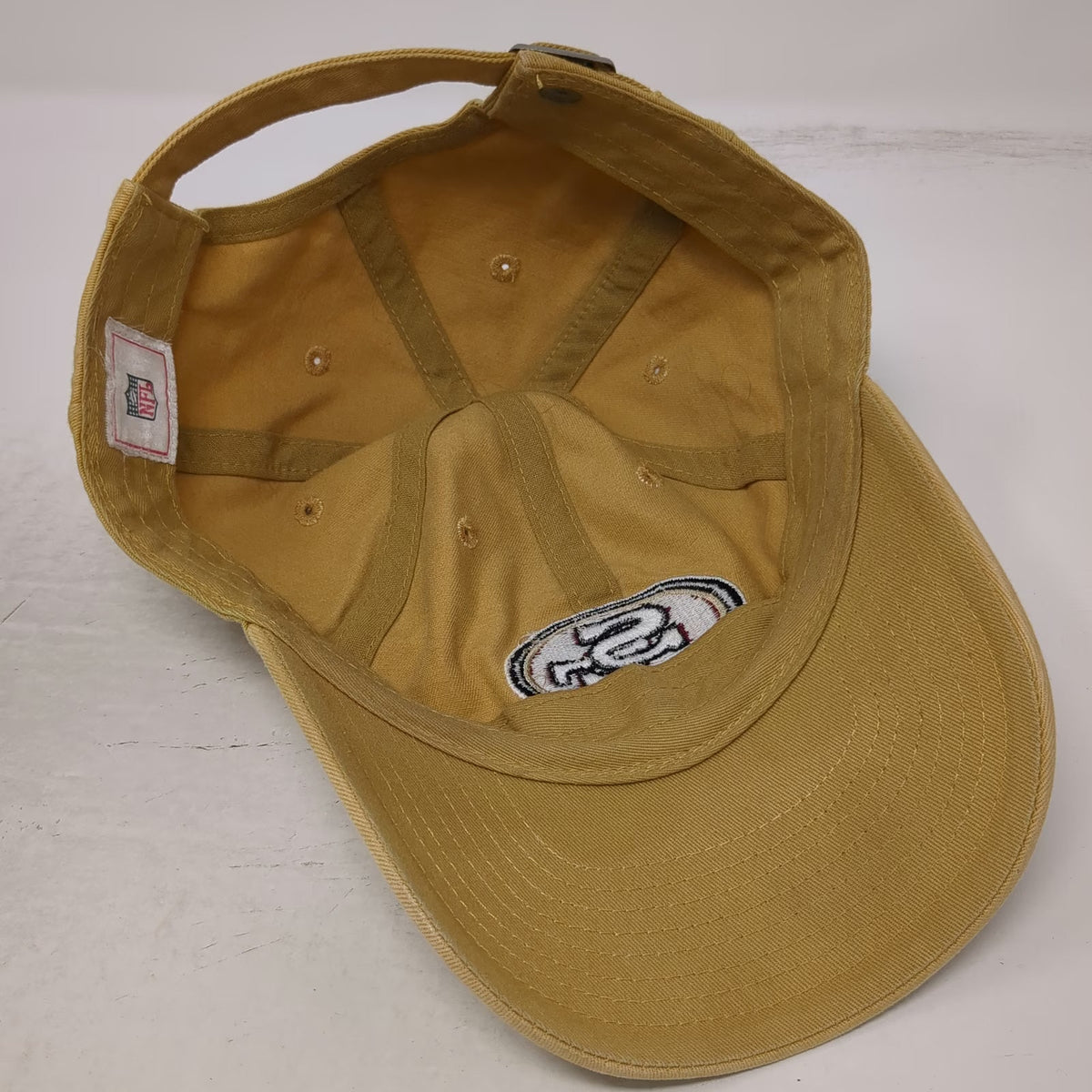 San Francisco 49ers NFL Yellow One Size Cotton Slideback Hat Logo Curved Brim