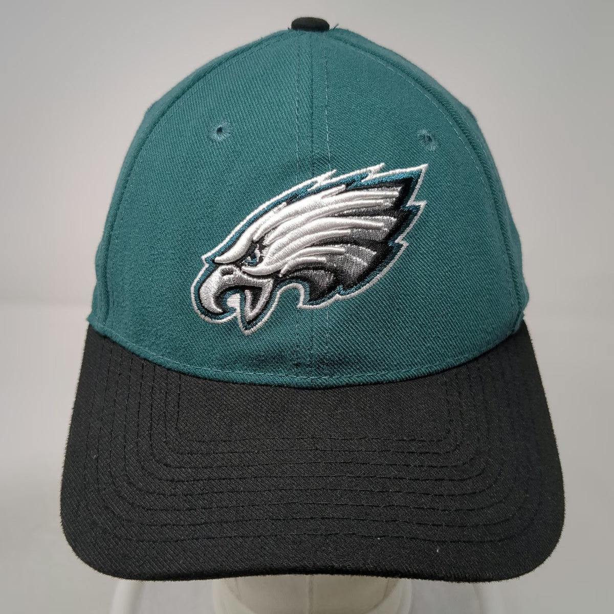 Philadelphia Eagles NFL New Era Cap Green Black One Size OSFM Strapback Hat Logo
