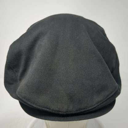 Nike Newsboy Cap Black XL Cotton Hat Back Swoosh Satin Lined Flat Driver Golf