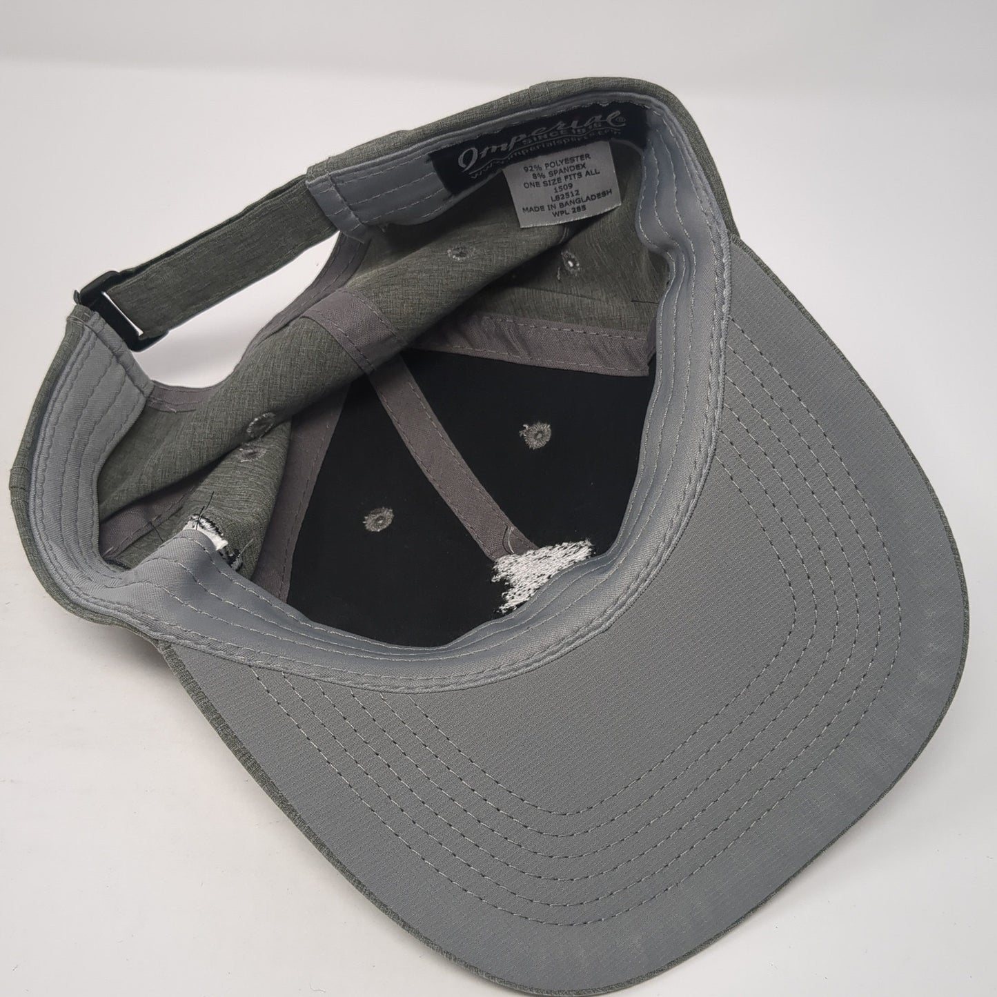 Imperial Strapback Baseball Cap Gray One Size Adjustable True Fit Embroidered