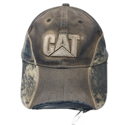 Caterpillar Brown Camo Baseball Cap One Size Embroidered Logo Strapback Hat