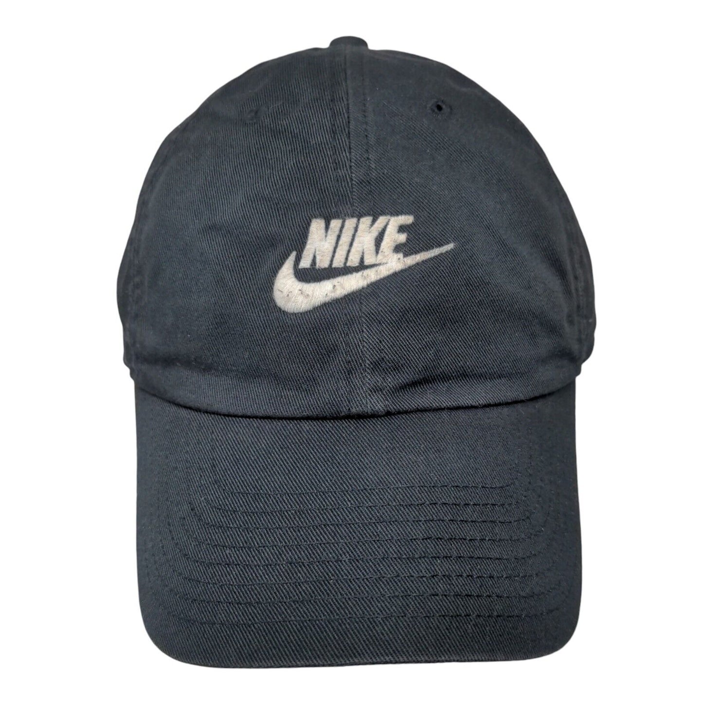 Nike Slideback Hat Black M/L Adjustable Embroidered Swoosh Club Cap Cotton