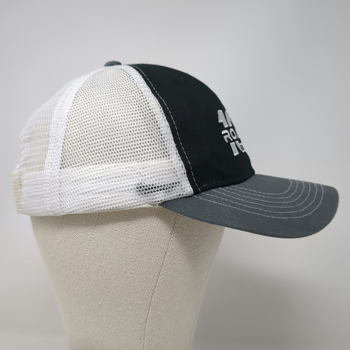 10 Roads Express Trucker Hat Black Gray One Size Mesh Snapback Structured Hat
