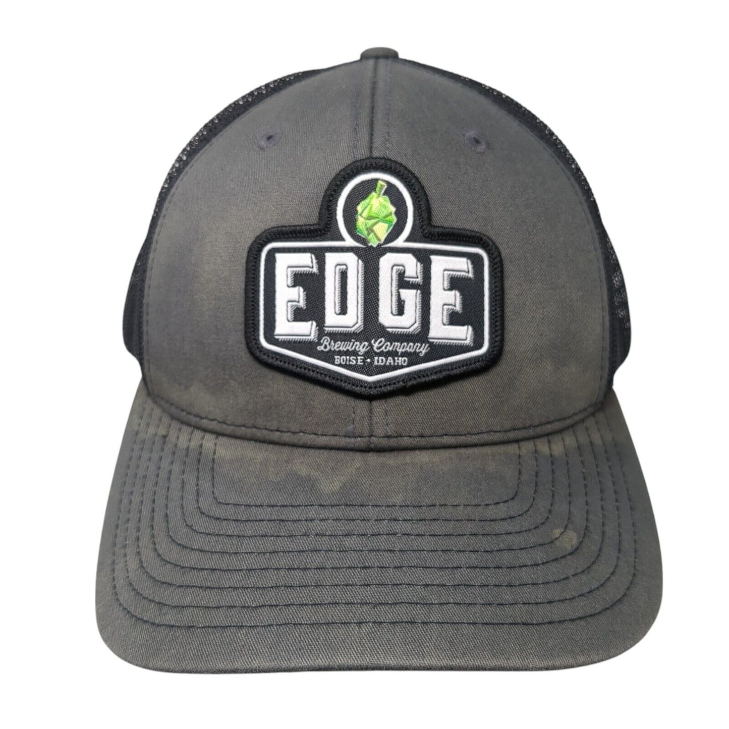 Edge Brewing Company Boise Idaho Snapback Trucker Hat Gray OS Adjustable Mesh