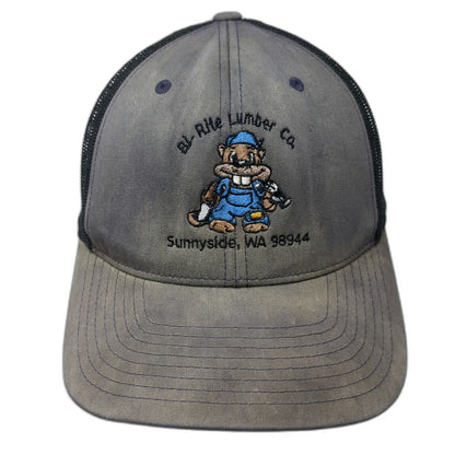 Sport-Tek Trucker Hat Blue One Size Bi-Rite Lumber Co Beaver Mesh Snapback