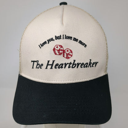Almere Trucker Hat Beige One Size The Heartbreaker Dice Graphic Snapback Mesh