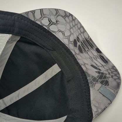 Kryptek Trucker Hat Gray One Size Typhon Camo Patch Mesh Back Snapback Tactical