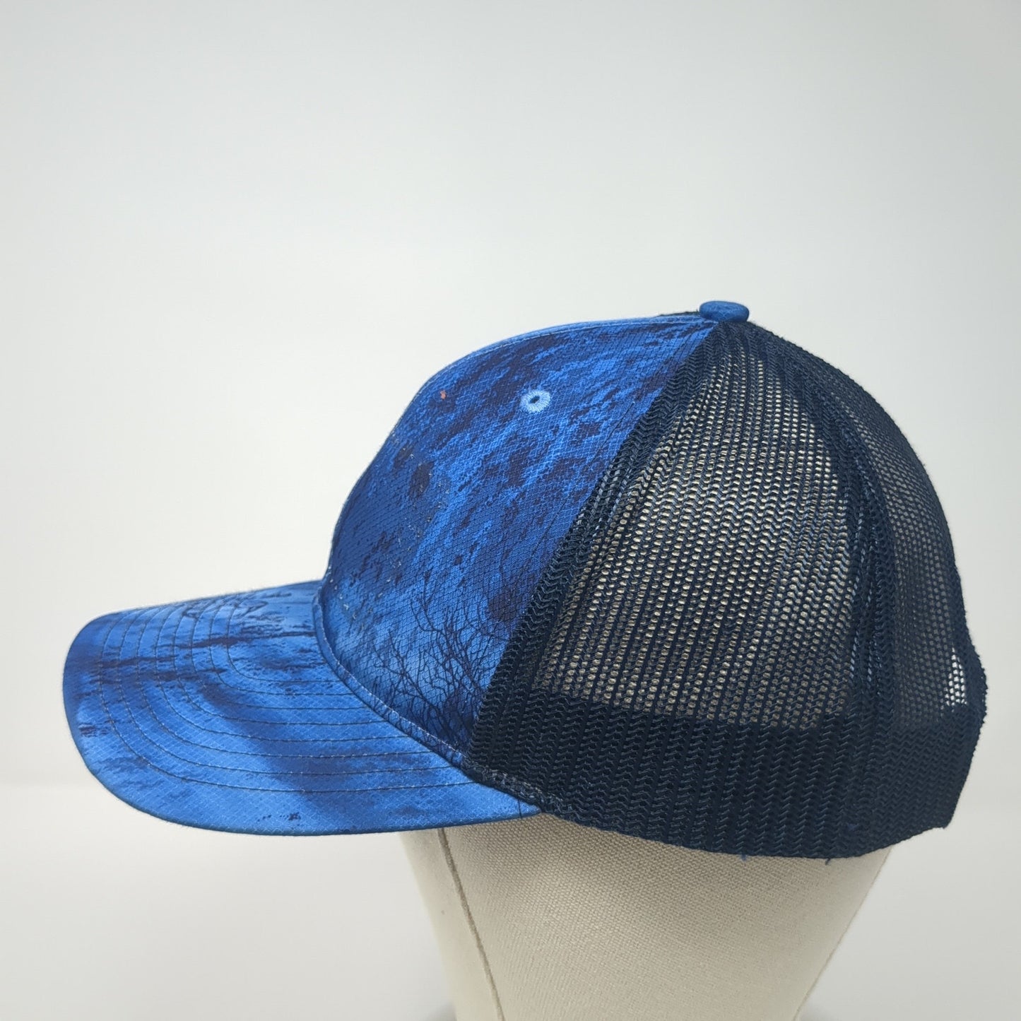 Realtree Snapback Trucker Hat Blue One Size Mesh Back Outdoor Richardson