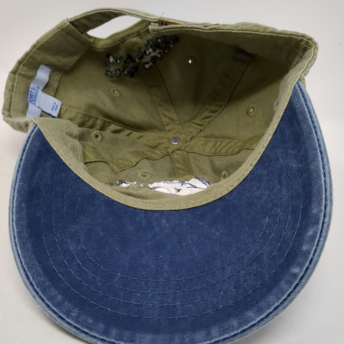 Port & Company Baseball Cap Green Blue One Size Hat Idaho2Fly Cancer Connection