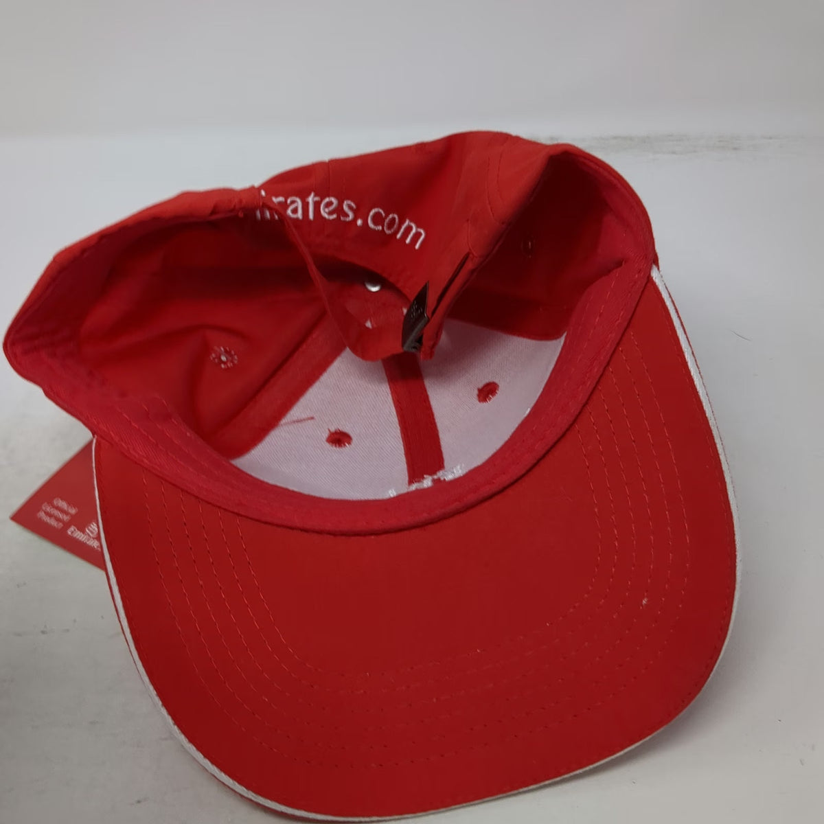 Emirates Baseball Cap Red One Size Embroidered Airline Sandwich Bill Travel Hat