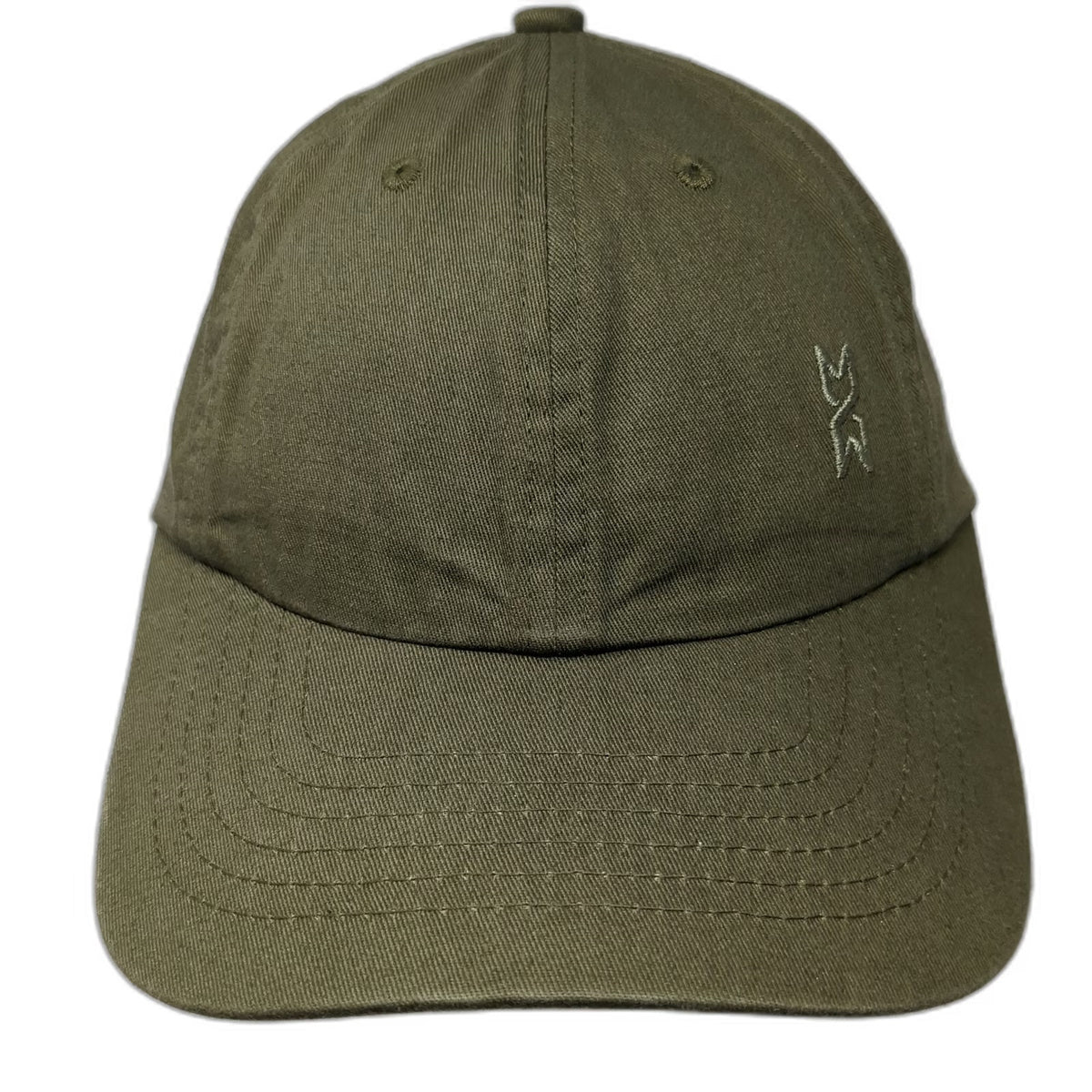 Mutual Weave Baseball Cap Green One Size Slideback Cotton Hat Embroidered Logo