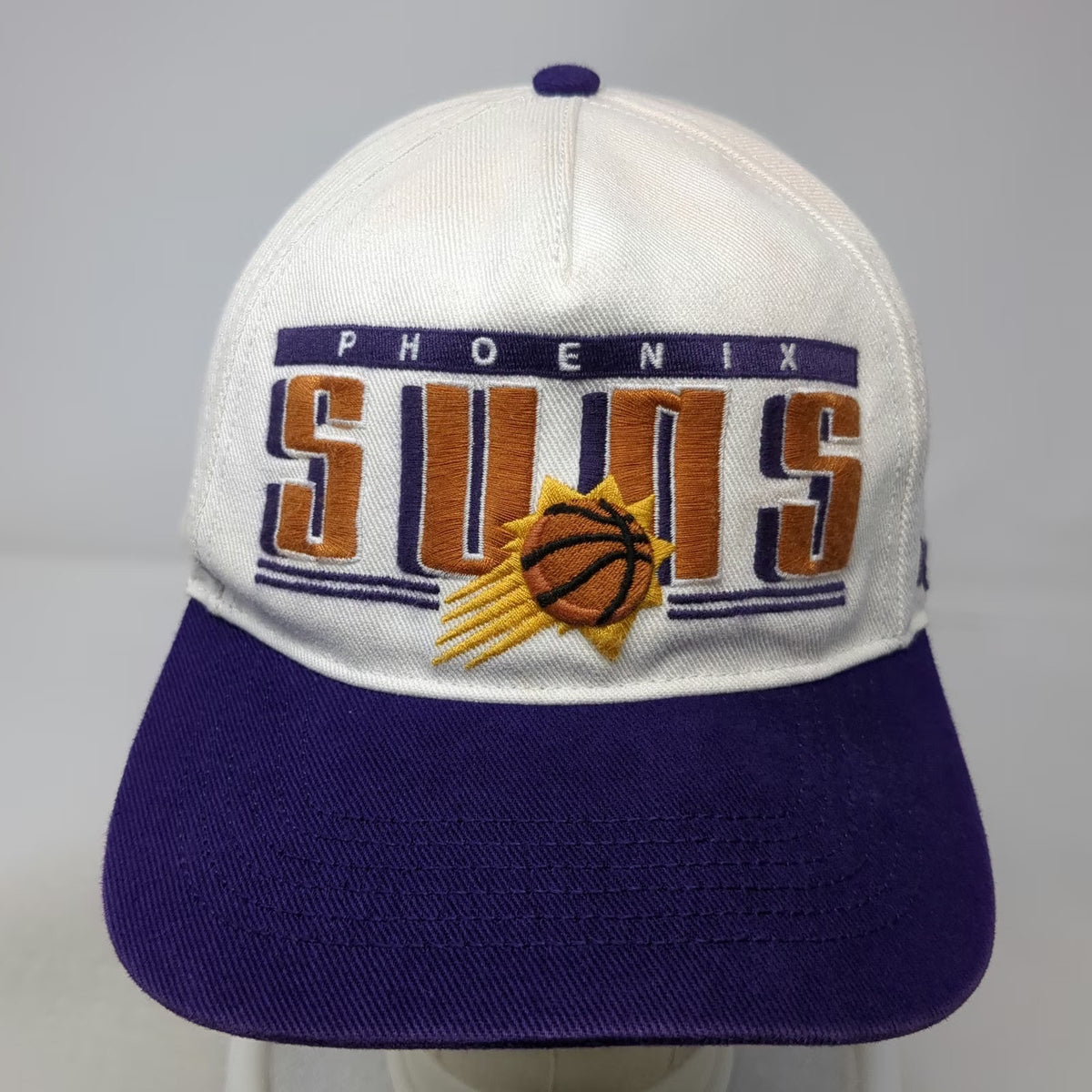 '47 Phoenix Suns NBA Snapback Hat White Purple One Size Structured Flat Brim