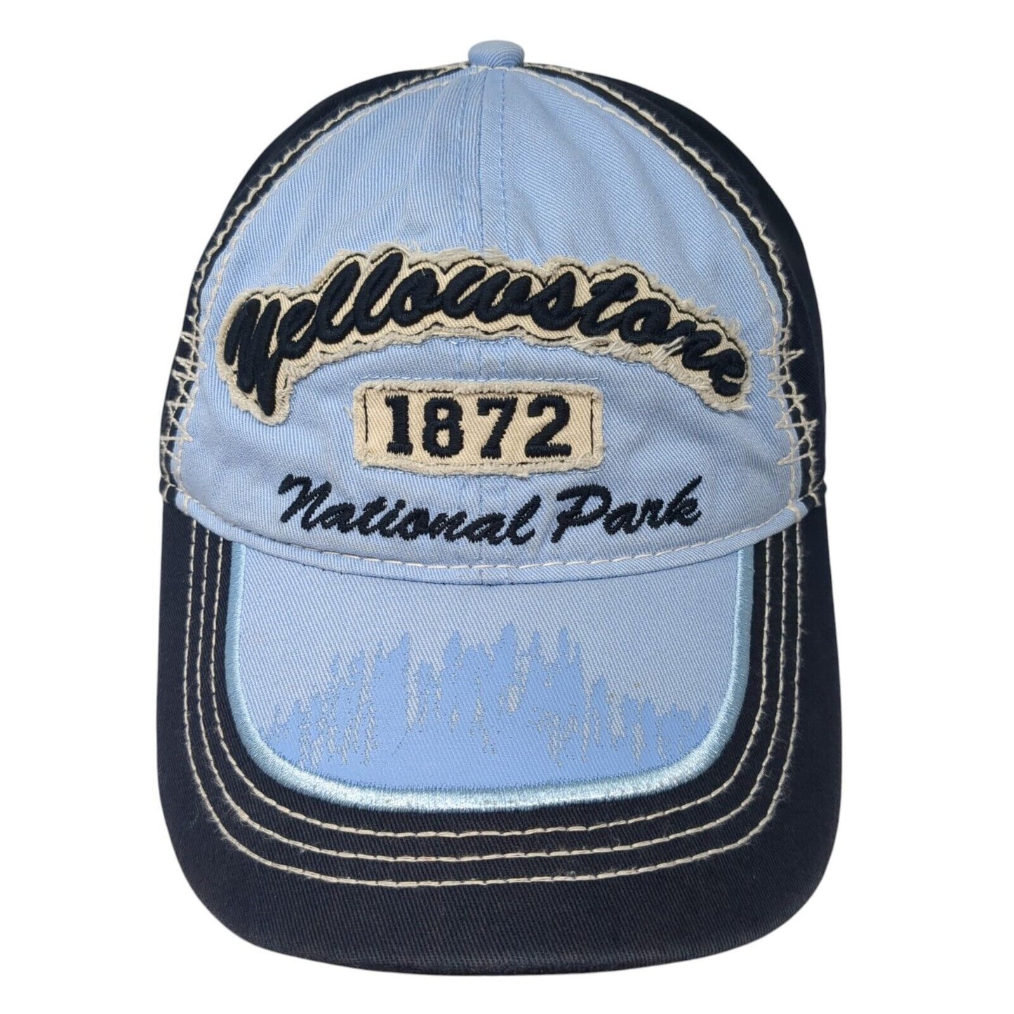 Yellowstone National Park 1872 Slideback Hat Blue One Size Adjustable
