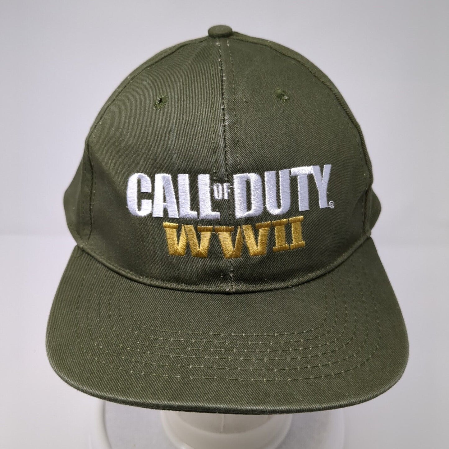 Call of Duty WWII Sledgehammer Games Snapback Hat Green OS Adjustable 6 Panel