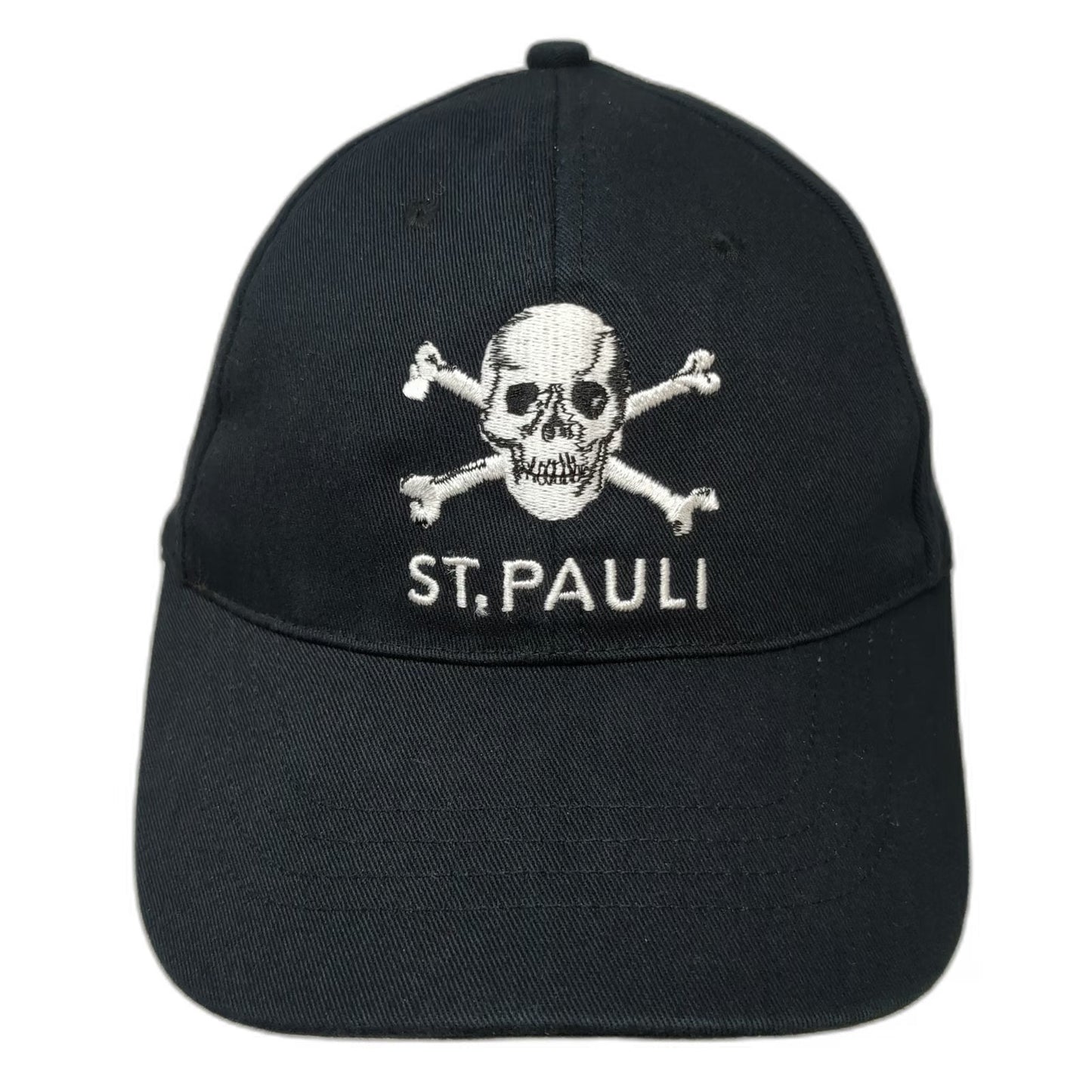 St. Pauli Baseball Cap Black One Size Skull Crossbones Organic Cotton Slide Hat