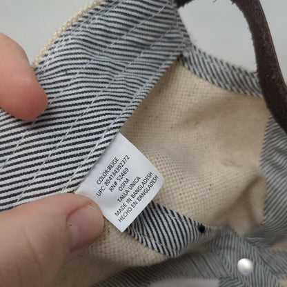 Unbranded Slideback Hat Tan OSFM Adjustable Vented Holes 6 Panel Blank