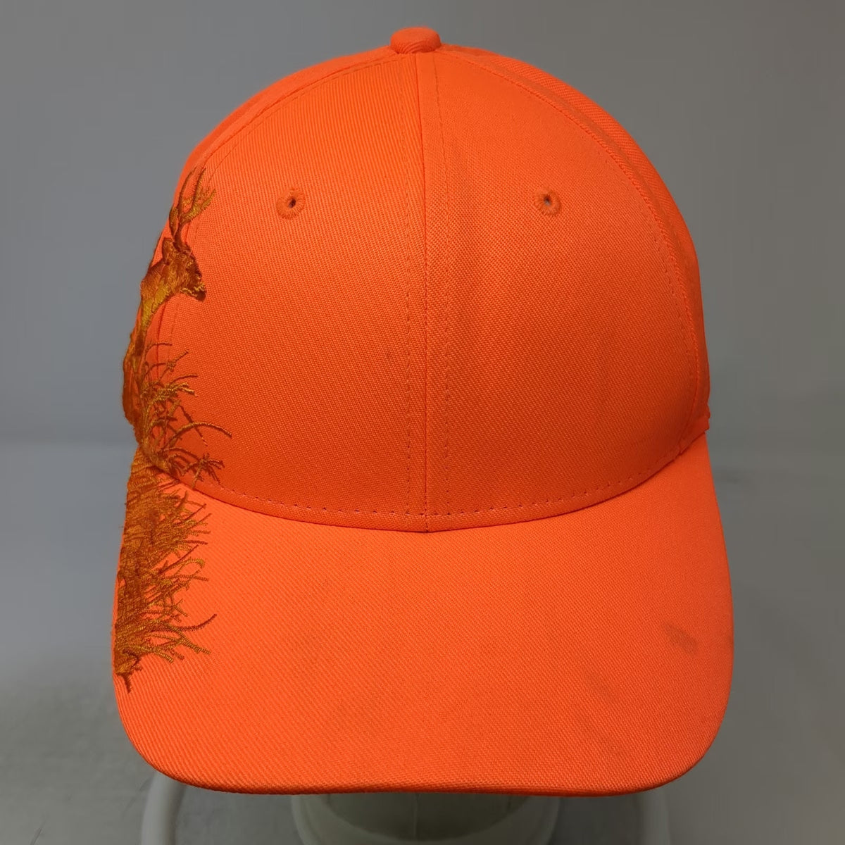 Authentic Wildlife Series Baseball Cap Orange One Size Embroidered Buck Hunt Hat