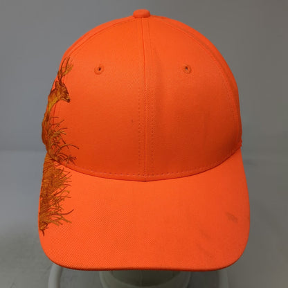 Authentic Wildlife Series Baseball Cap Orange One Size Embroidered Buck Hunt Hat