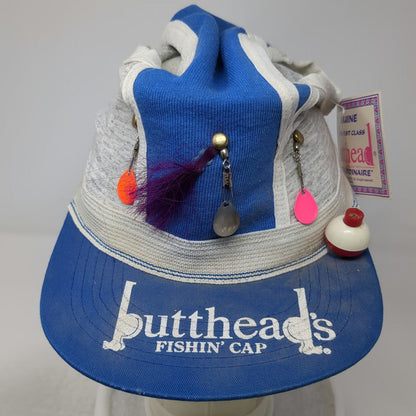 Buttheads Baseball Cap Blue M Fishing Lures Bobber Novelty Gag Briefs Hat