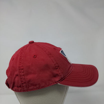 American Flag Strapback Hat Red OSFA Adjustable Embroidered Hybrid