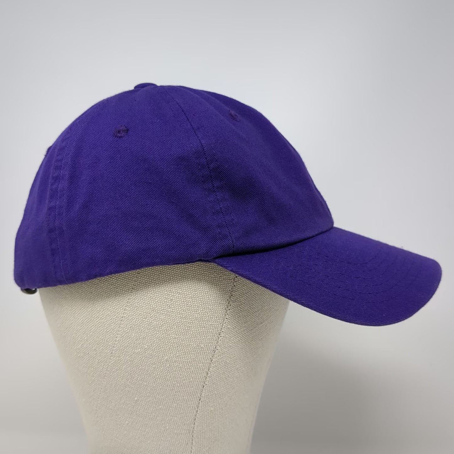 Top Level Baseball Cap Purple One Size Adjustable 100% Cotton Solid Plain Hat