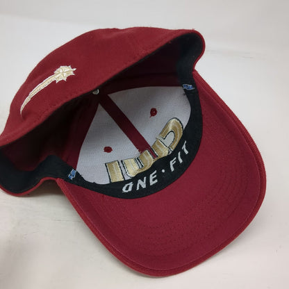 Top of the World CWI NCAA Baseball Cap Red Gold Black M One Fit Stretch Logo Hat