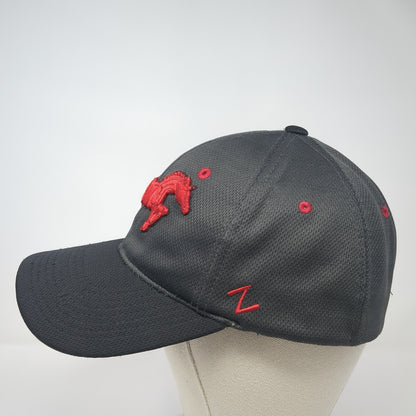 STJOMO Mustang Fitted Hat Gray XL Embroidered Logo Zephyr 6 Panel