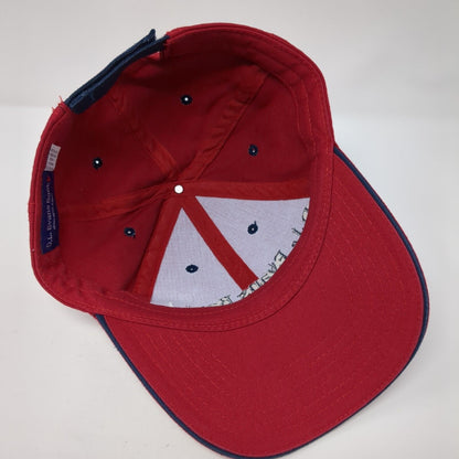 D.L. Evans Bank Idaho Strapback Hat Red One Size Embroidered 6 Panel
