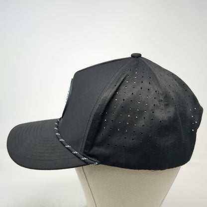 Back Nine Bullies Trucker Hat Black One Size Snapback Rope Laser Cut Golf