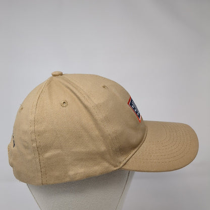 USO Support Our Heroes Slideback Hat Tan One Size Adjustable Embroidered