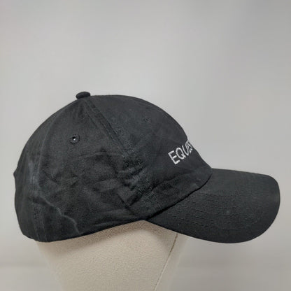 Equestrian Slideback Hat Black One Size Adjustable Embroidered 6 Panel DALIX