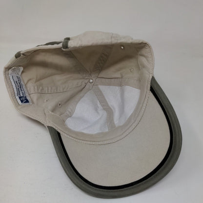 LK Roof Lighthouse Strapback Hat Tan OSFA Solid Vent Holes 6 Panel