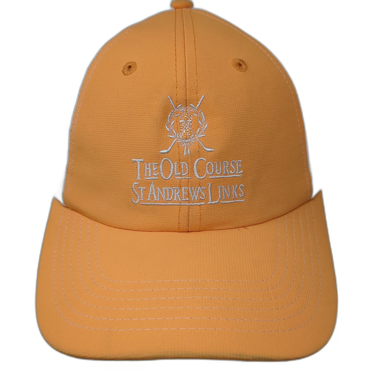 St Andrews Links Old Course Baseball Cap Orange One Size Slideback Golf hat