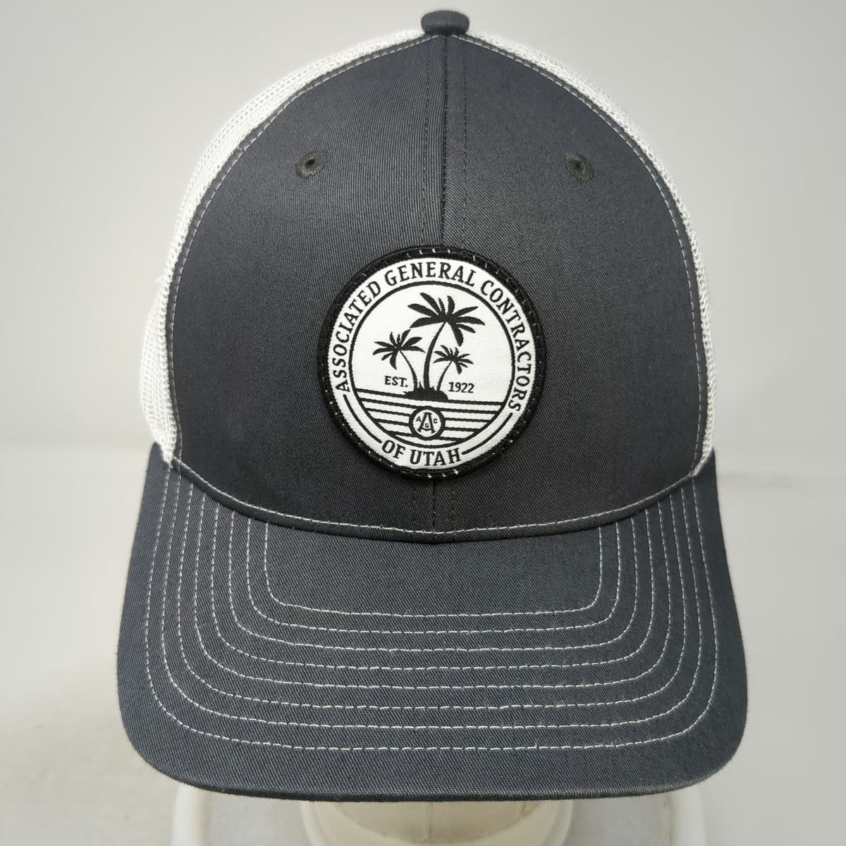 Richardson Trucker Hat Gray White One Size Associated General Contractors Hat