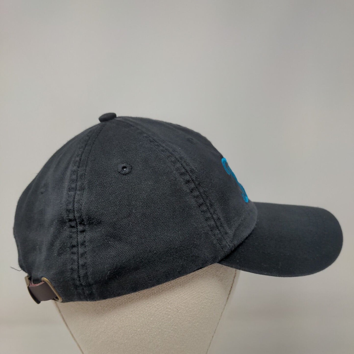 Babe Slideback Hat Black One Size Embroidered Leather Strap Adams