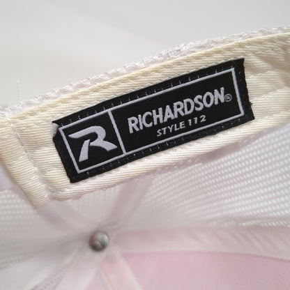 Richardson Trucker Hat Pink White One Size Fish Fighter Products Mesh Snapback