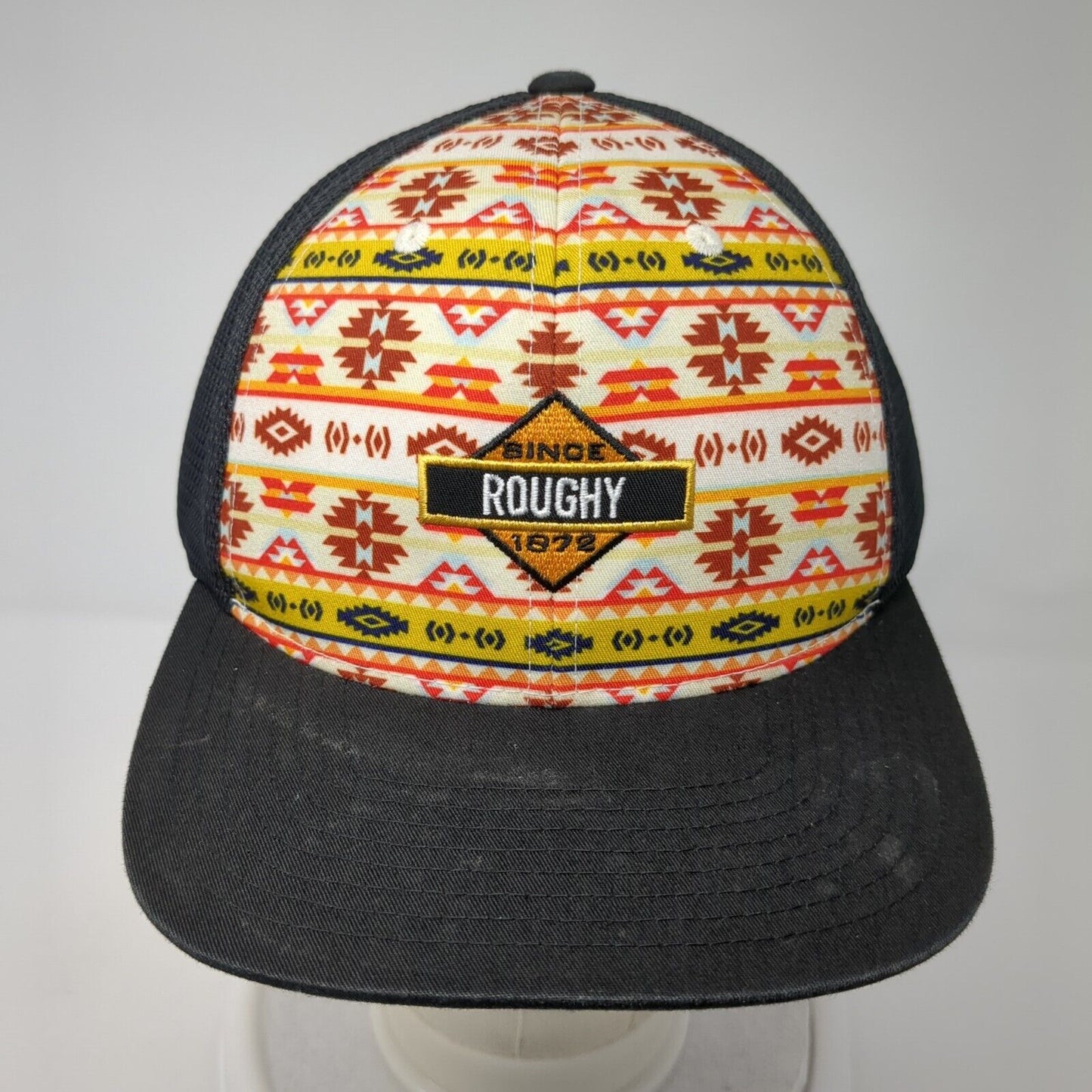 Roughy Since 1872 Snapback Trucker Hat Multi One Size Geo Mesh Back