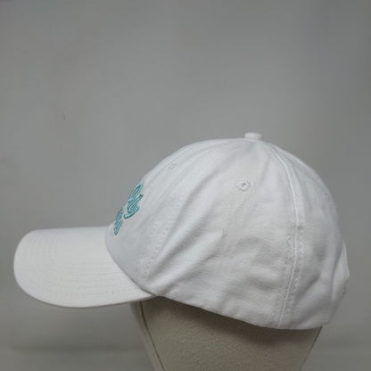 One & Only Palmilla Strapback Hat White One Size Embroidered 6 Panel