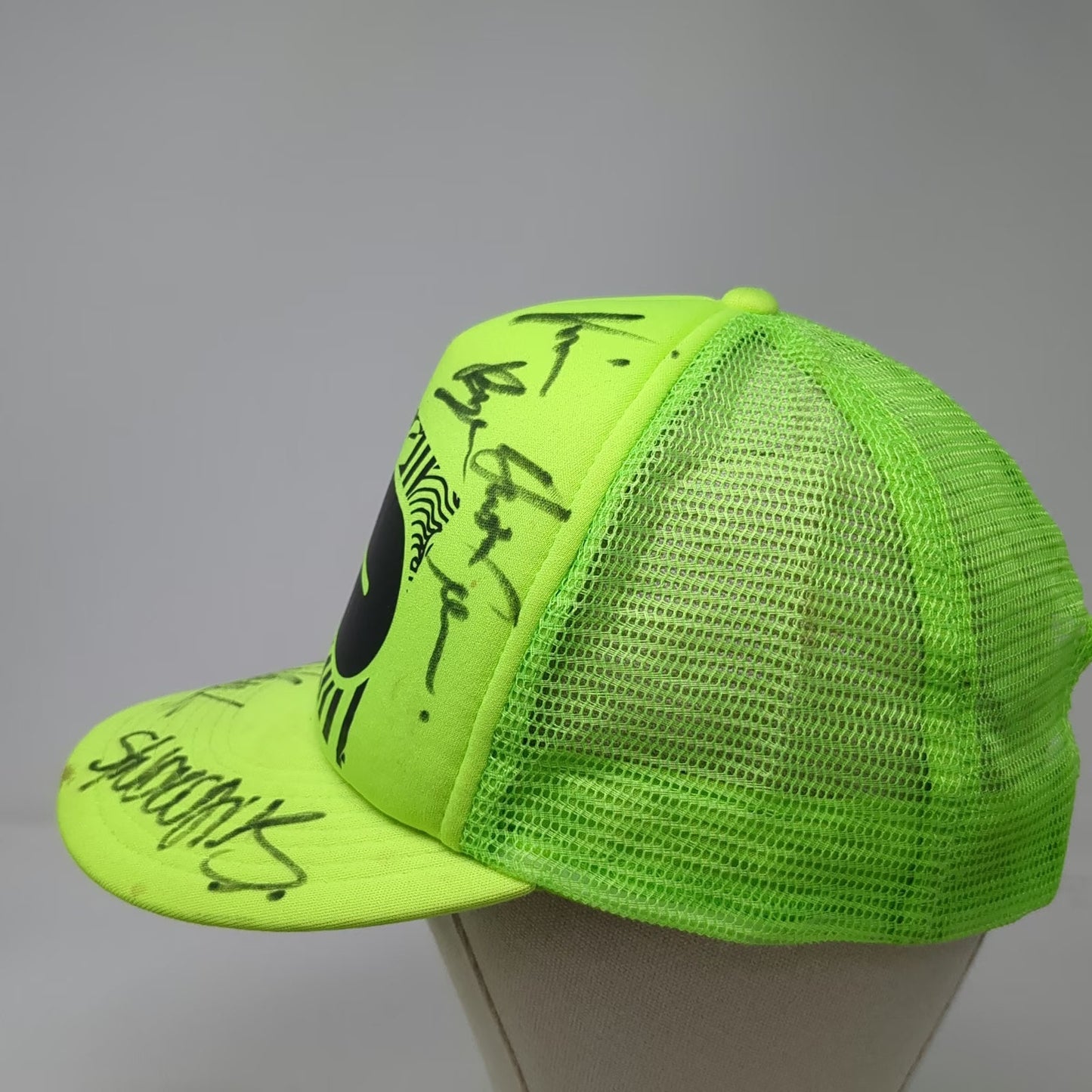 Cobra Trucker Hat Green One Size Dew Tour Autographed Signed Mesh Foam Cap