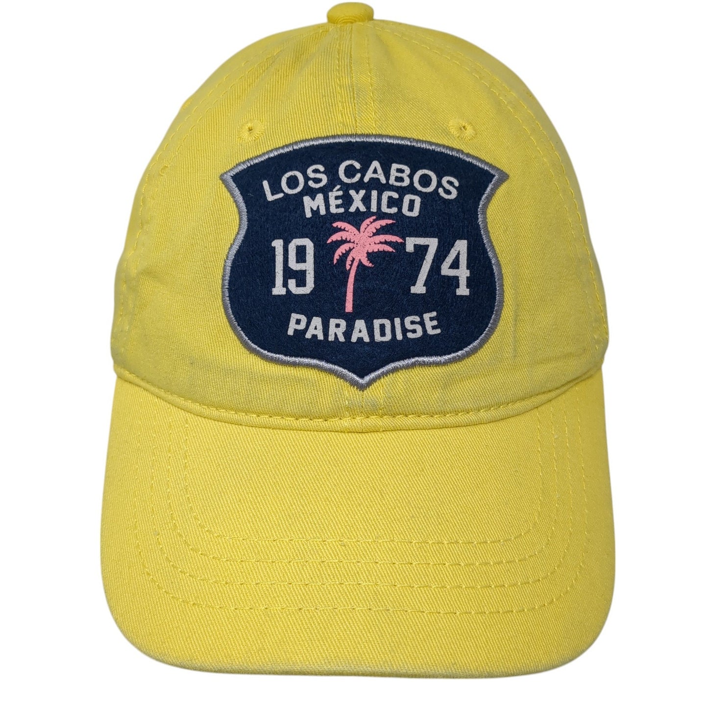Los Cabos Mexico Paradise Slideback Hat Yellow One Size Adjustable