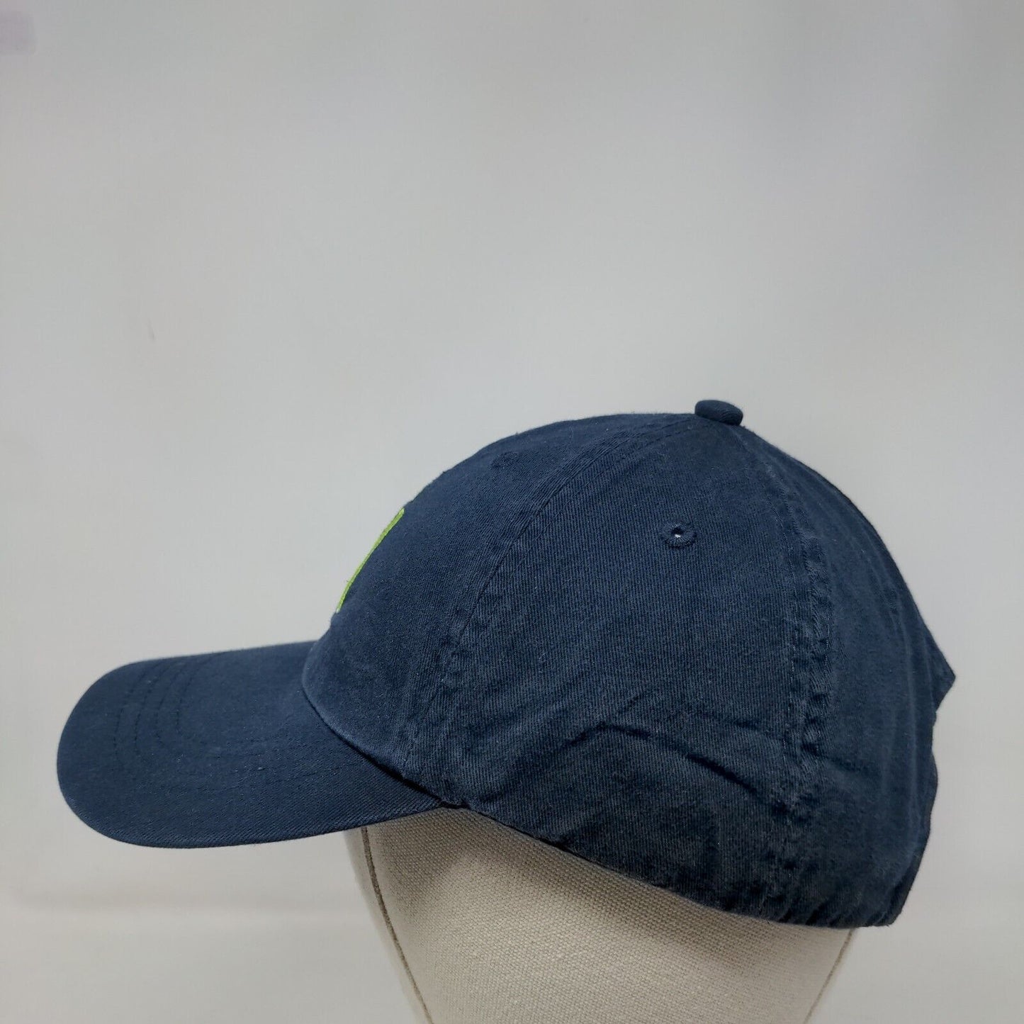 Letter H Strapback Hat Blue One Size Embroidered 6 Panel Port & Company