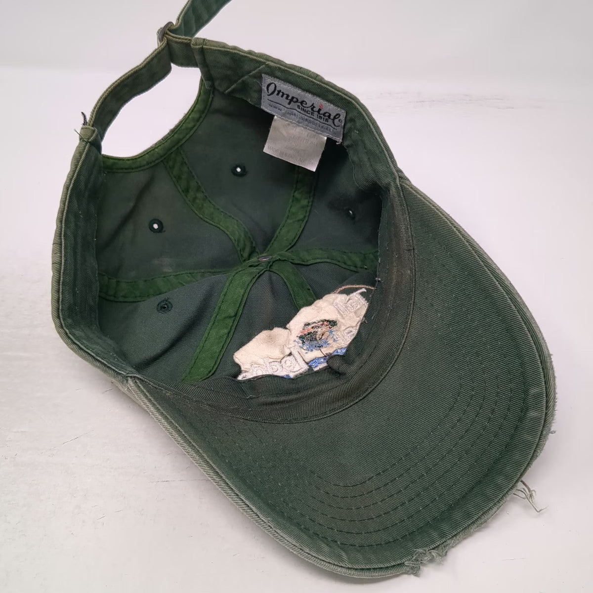 Imperial Baseball Cap Green One Size Tall Timber Lodge Pittsburg NH Fish Hat