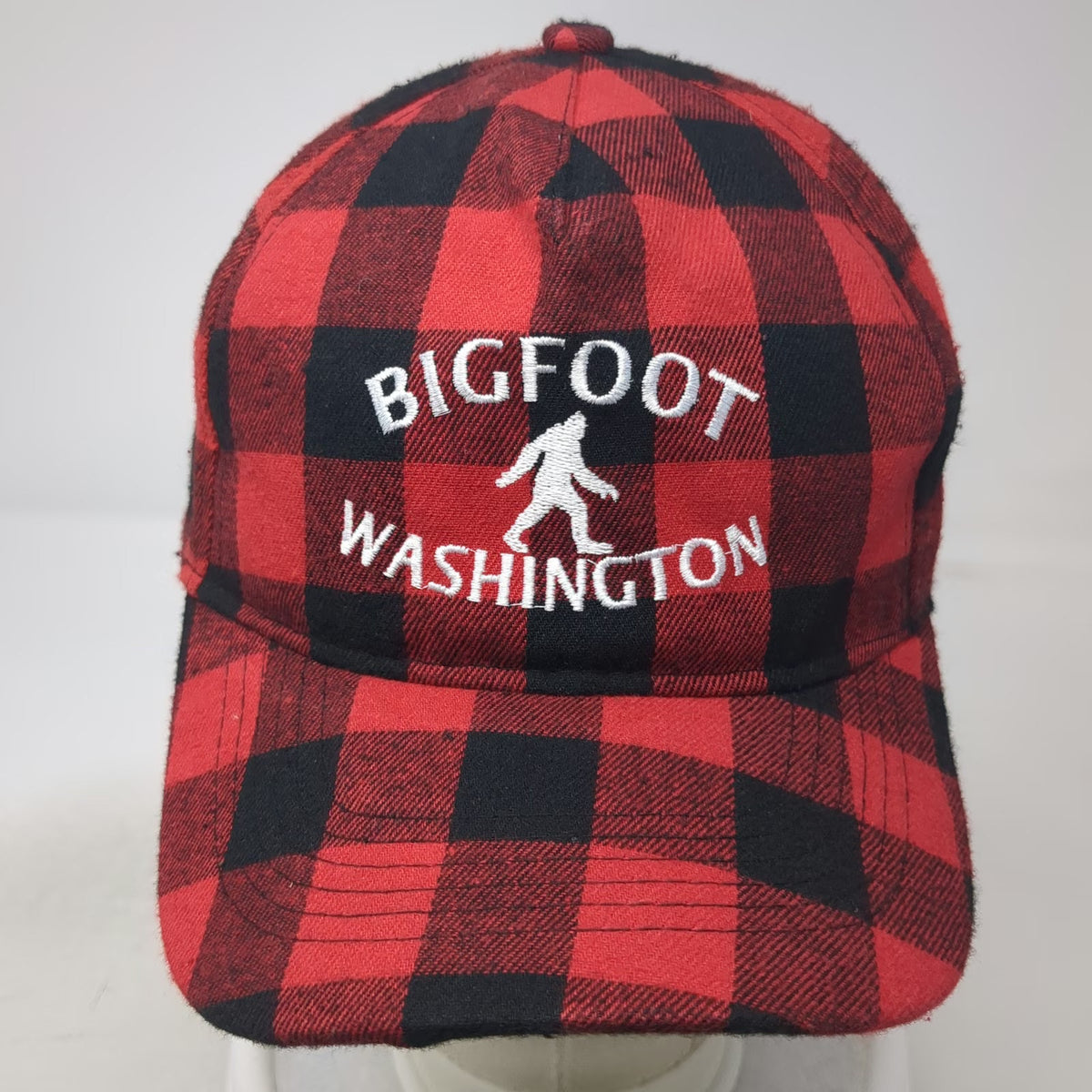 SNCO 5 Panel Red Hat One Size Bigfoot Washington Plaid Sasquatch Checkered